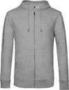 Moški Inspire organic hooded pulover z zadrgo B&C