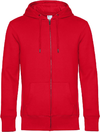 Moški pulover s kapuco in zadrgo B&C KING Zipped Hood