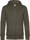 Moški pulover s kapuco in zadrgo B&C KING Zipped Hood