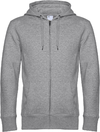 Moški pulover s kapuco in zadrgo B&C KING Zipped Hood
