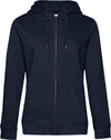 Ženski pulover s kapuco in zadrgo B&C QUEEN Zipped Hood