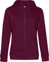Ženski pulover s kapuco in zadrgo B&C QUEEN Zipped Hood